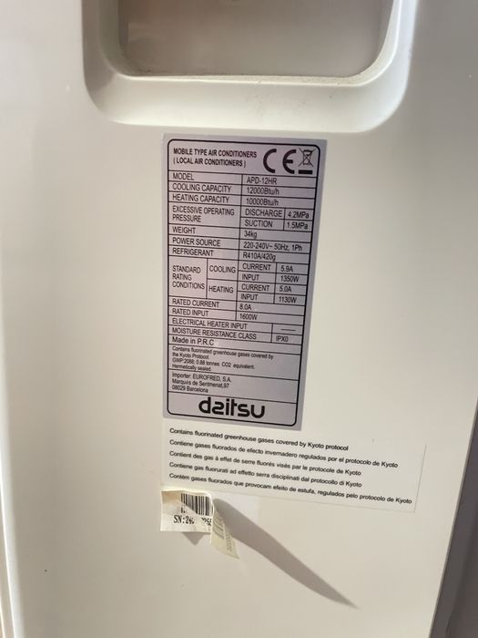 Ar condicionado portátil daitsu