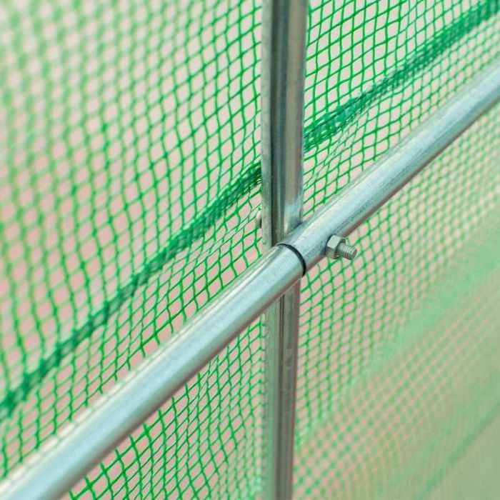 Estufa de Cultivo 4,5x2x2 m em Aço Galvanizado com 6 Janelas