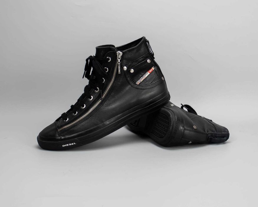 Ексклюзивные кожаные высокие кеды Diesel Expo-Zip.43 размер