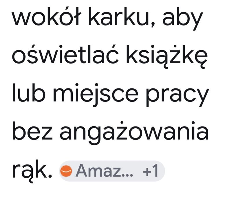 Lampka do czytania na szyję Glocusent