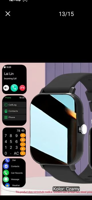 Smartwatch nowy, multifunkcyjny