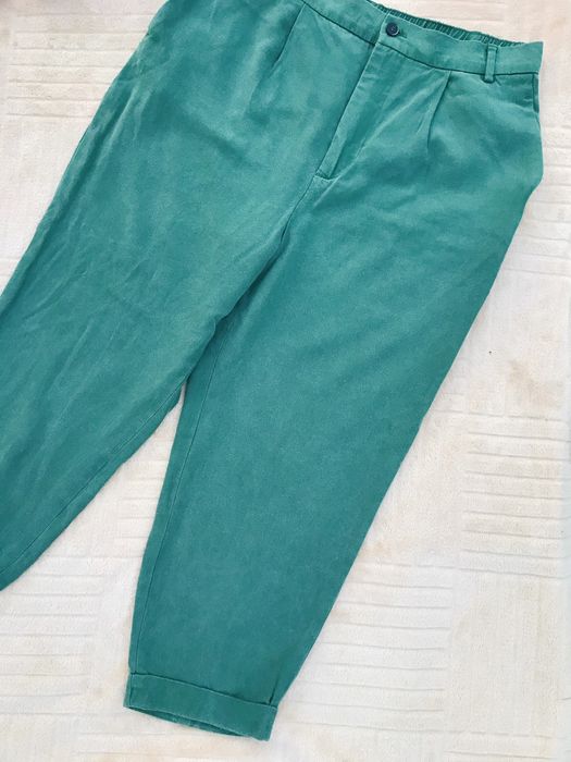 Брюки бананы ZARA M L, с косыми карманами, высокая посадка, оверсайз