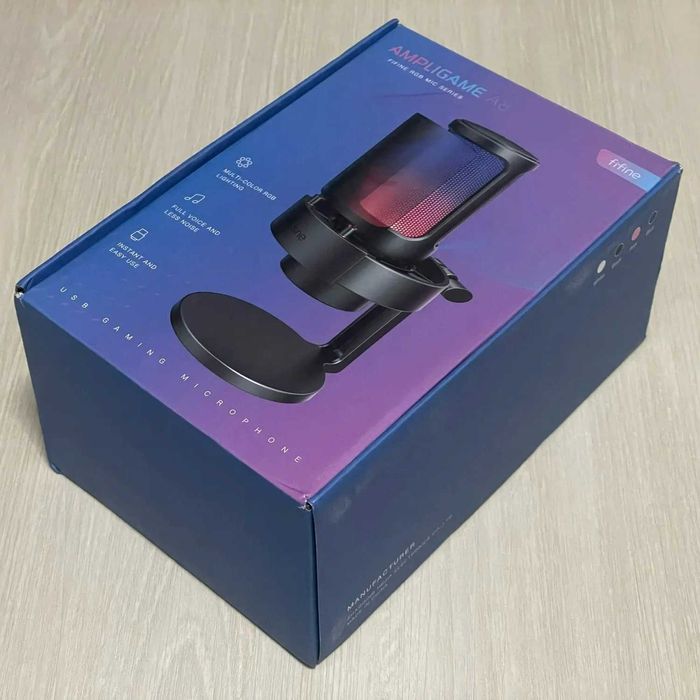 Микрофон для записи, студийный с RGB подсветкой мікрофон FIFINE A82