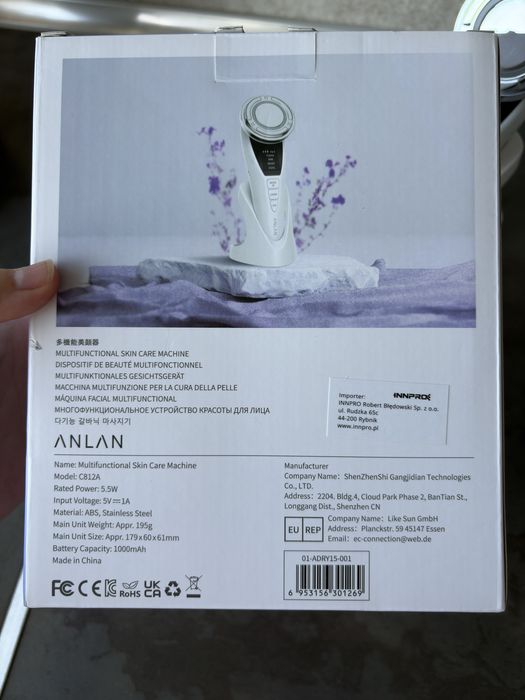 Wielofunkcyjny masażer do twarzy ANLAN C812A