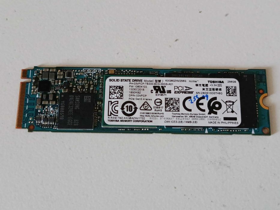 256GB NVMe SSD Toshiba XG6 M.2 2280