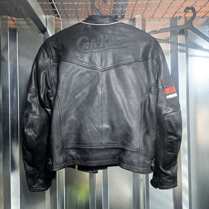 Мото-куртка Cafe Racer кожаная — женская 44, полная защита (Киев)
