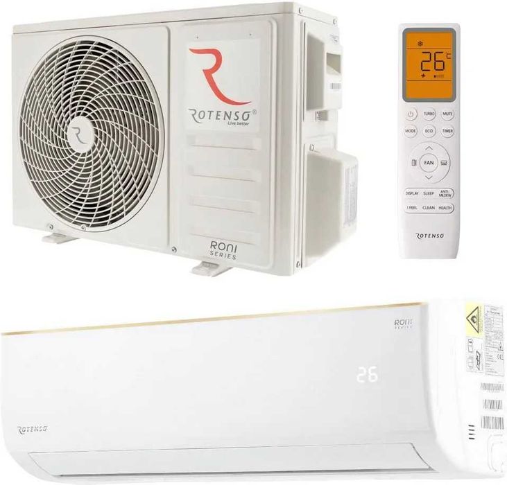 Klimatyzator Klimatyzacja Rotenso Roni Imoto Teta 3,5 Kw z montazem Kaisai Gree domu mieszkania biura