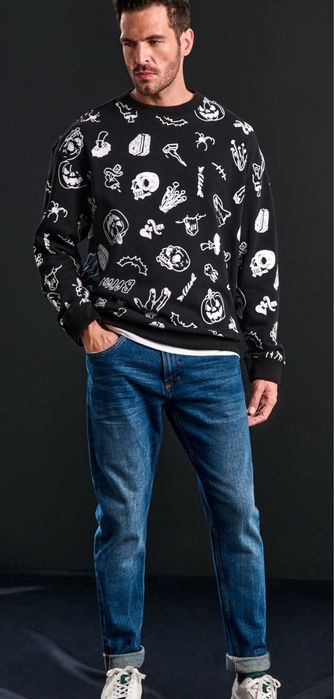 Bluza Halloween Sinsay czaszki dynie M