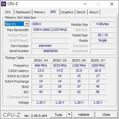 Серверная память DDR4 ECC 4Gb x 4шт (комплект на 16Gb)