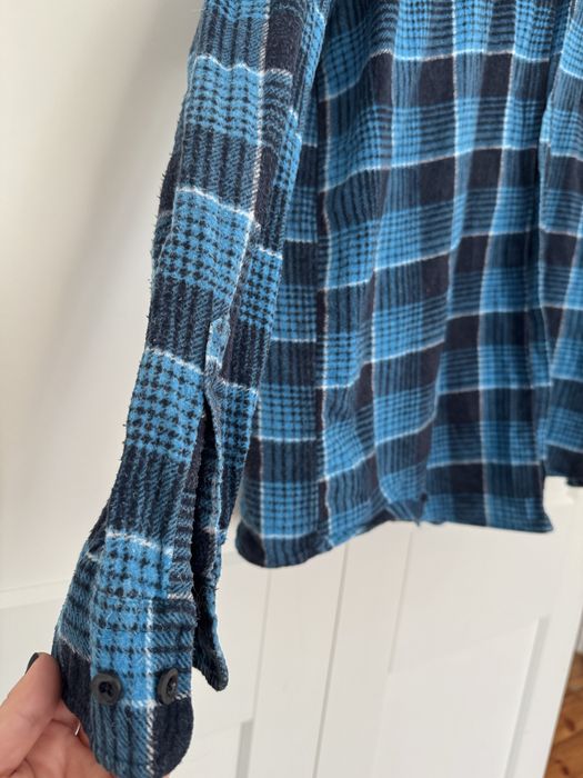 Koszula w kratę niebieska Modar L męska