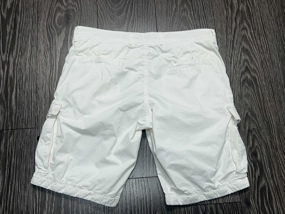 Stone Island шорти чоловічі коттон карго з кишенями мілітарі білі W34