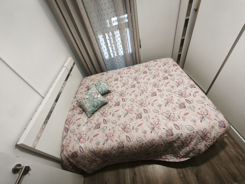 Cama de Casal com Cabeceira + Colchão Ortopédico Bom Repouso 195x150