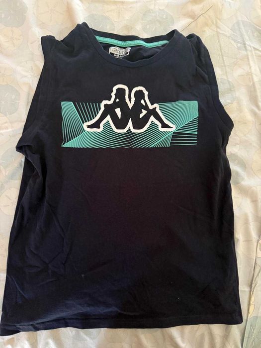 Kappa t-shirt manga cava – azul marinho