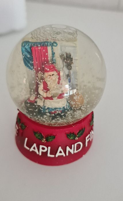 Globo de neve do Pai Natal da Lapónia. Original.  Novo
Completamente n