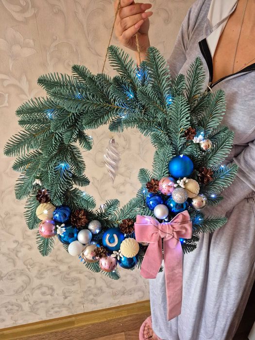Новорічні різдвяні вінки ручної роботи | святковий декор