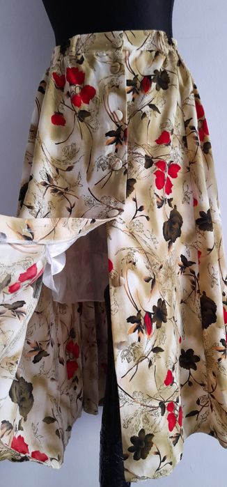 SUPER OKAZJA dluga spódnica vintage  jedwab silk  38 m