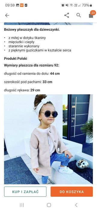 Płaszczyk wiosenny dziewczęcy 92