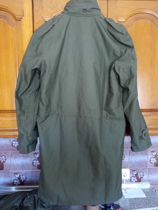 Parka militar vintage com capuz M88 Exército Belga casaco sobretudo