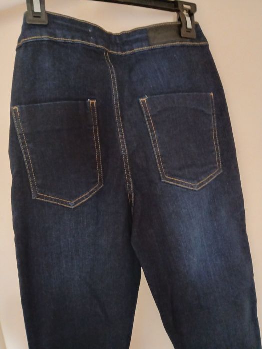 Femastage Ewa Minge granatowe jeansy rurki wysoki Stan Nowe 34/36