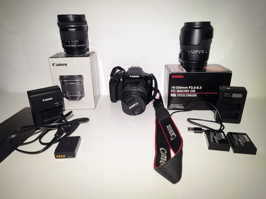 Canon EOS 2000D + Equipamento Completo