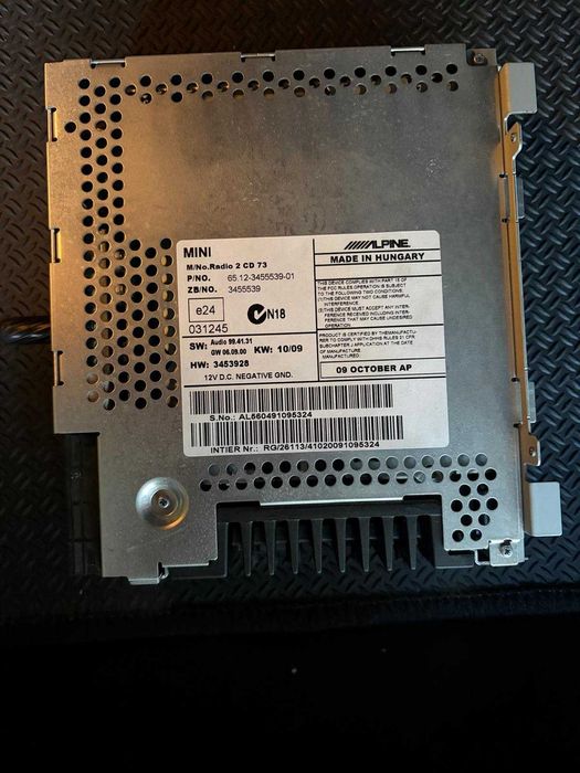 Quadrante mini R56,57, e radio/CD, completo funcionar