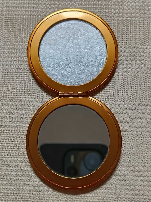 Espelho de Bolso Redondo Dourado