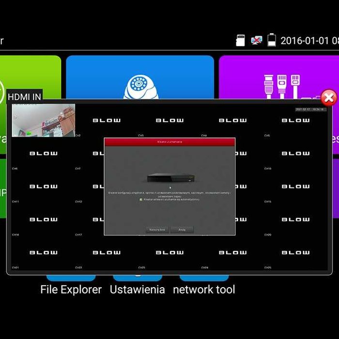 Tester wielofunkcyjny ONVIF CCTV do IP Kamery CVBS dotykowy AHD PTZ
