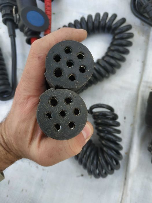 Kabel przewód spiralny do naczepy EBS ABS RÓŻNE wtyczka przejściówka powietrza elektryczny