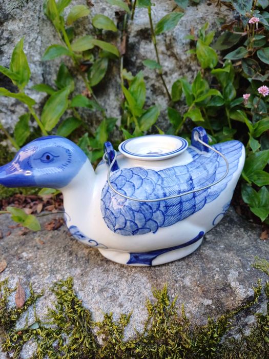 Pato Decorativo Pintado à Mão