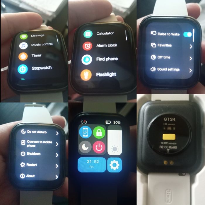 Smartwatch GTS4 NOVO Negociável c/ batimento cardíaco e pedómetro