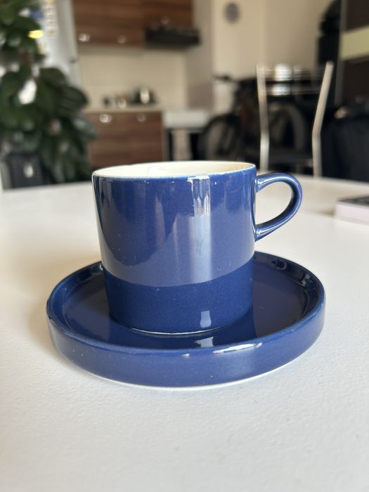 Filiżanka ze spodkiem niemiecka porcelana melitta 7-17 stockholm kobalt blue