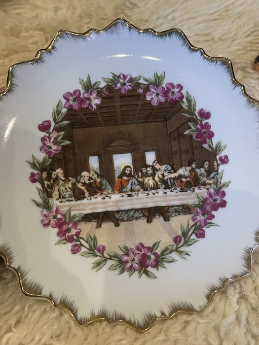 Винтажная настенная тарелка Тайная вечеря