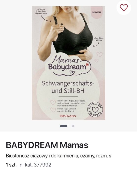 Biustonosz Babydream , ciazowy i do karmienia S