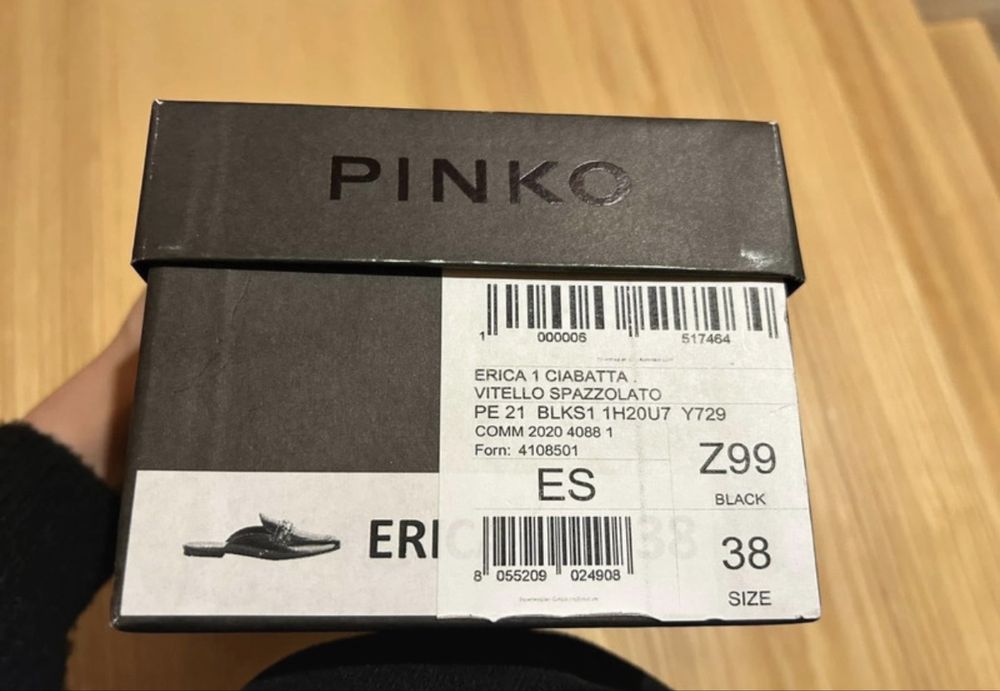 Klapki / Mule Pinko ze skory naturalnej