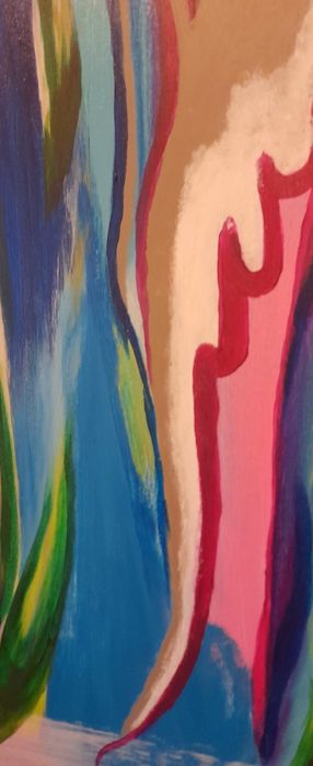Quadro Pintura Abstrata em Tela 40x60cm