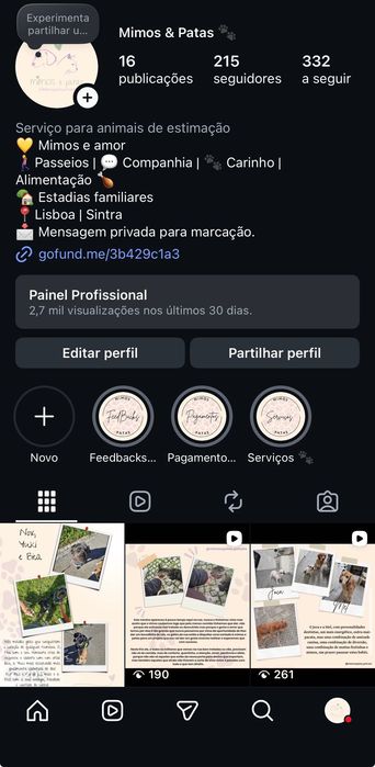 Serviços Petsitting