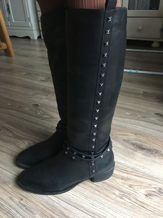 Klasyczne skorzane kozaki oficerki Wojas