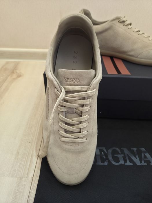 ZEGNA  черевики чоловічі брендові,  бежеві літні туфлі люкс класу.