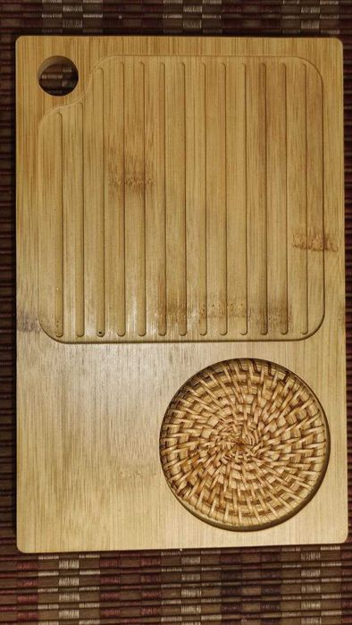 Новая Чабань чайный поднос столик из бамбука с поддоном