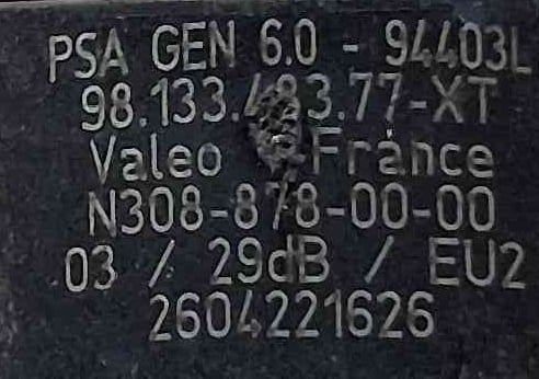 Sensor de Estacionamento Trás 9813348377 - PEUGEOT 208 II