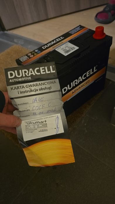 Akumulator samochodowy duracell da 45