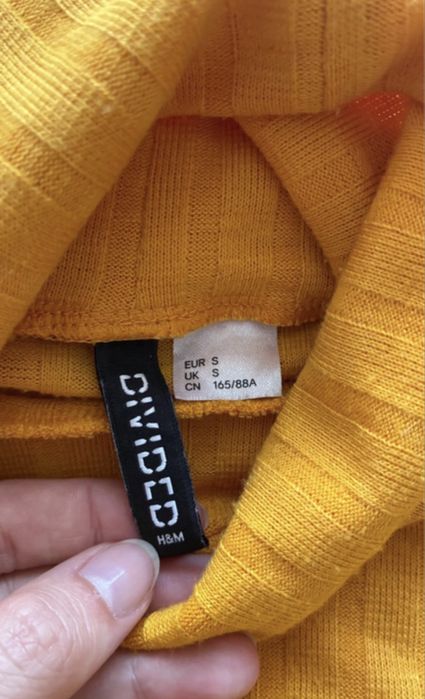 Musztardowy golf H&M S/36