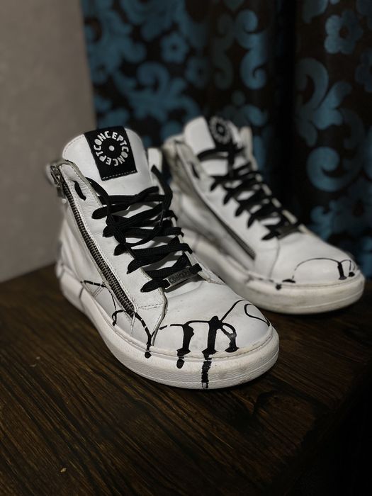 Кроссовки Италия,осінь,весна,демі,хайтопы,Concepte,кожа,ботинки