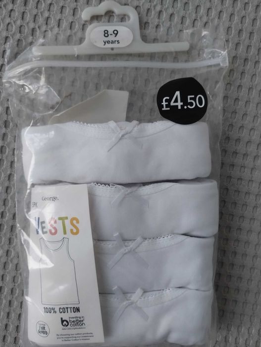 Маєчки George для дівчинки, 8-9 років, 200грн за 4шт.