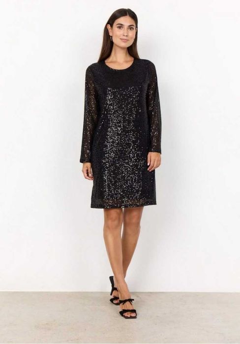 Чорна вечірня сукня з паєтками Soyaconcept блискуча ошатна сукня нова