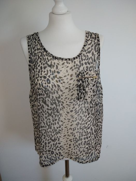 Bluzka mgiełka kieszonka z zameczkiem New Look 38 M