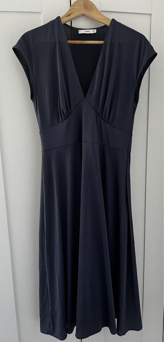 Vestido azul escuro Mango