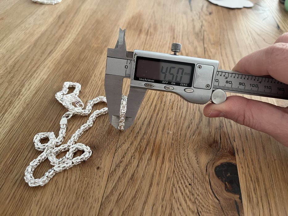 Srebrny męski łańcuszek Splot Królewski 60 cm 51 g