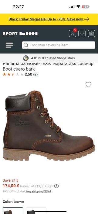 Черевики шкіряні gore tex panama jack