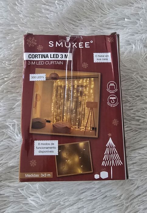 Cortina luzes natal